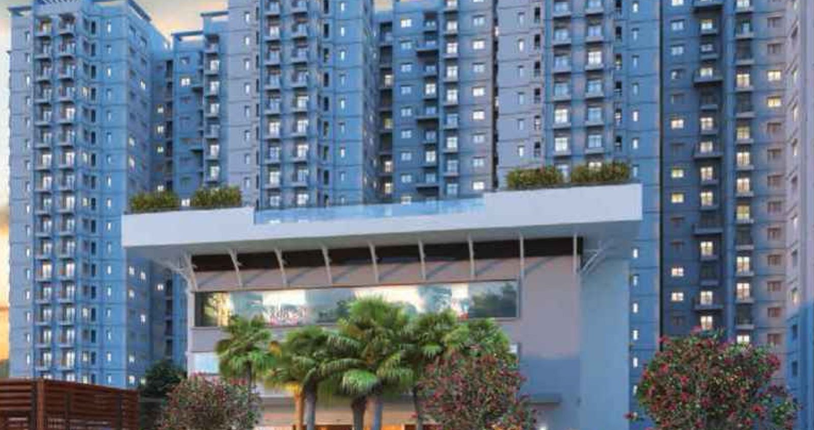 Shriram 122 West – residential towers and landscaped podium in Mangadu, Chennai (artist's impression)